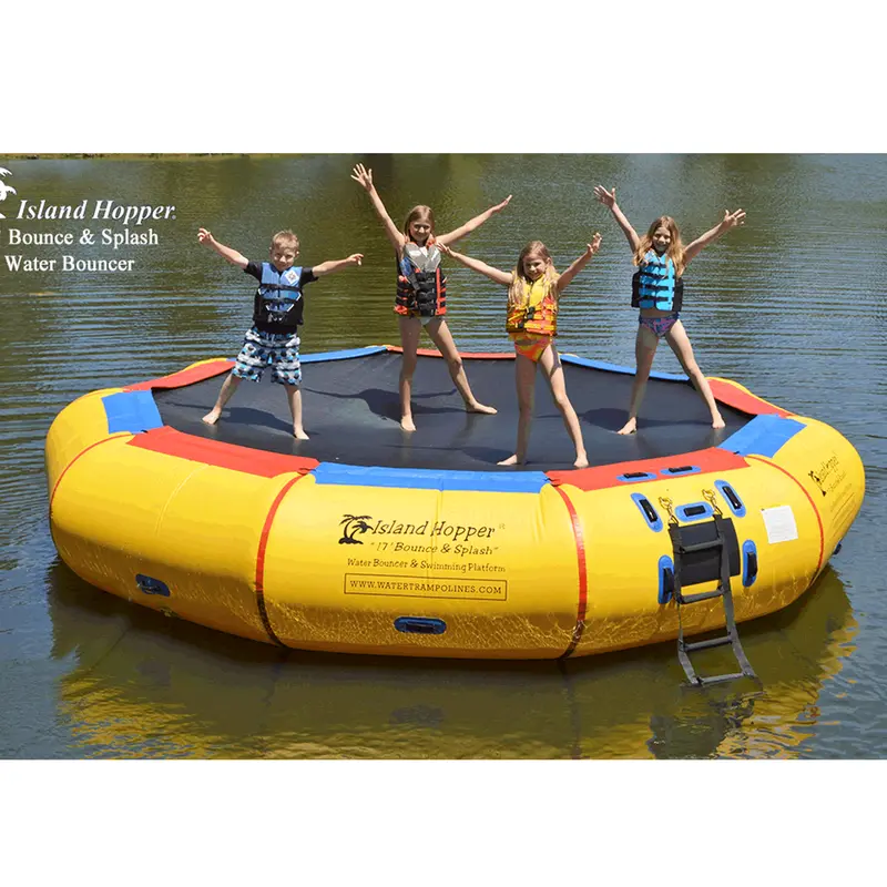 17-Foot Island Hopper Bounce & Splash Water Bouncer