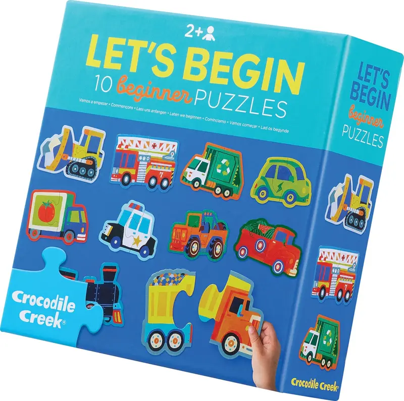 2-Piece Vehicle-Themed Starter Puzzle Box