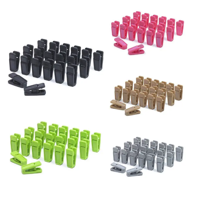 20-Piece Heavy-Duty Plastic Clothespins – Reinforced Laundry Clips for Outdoor Drying & Bulk Use