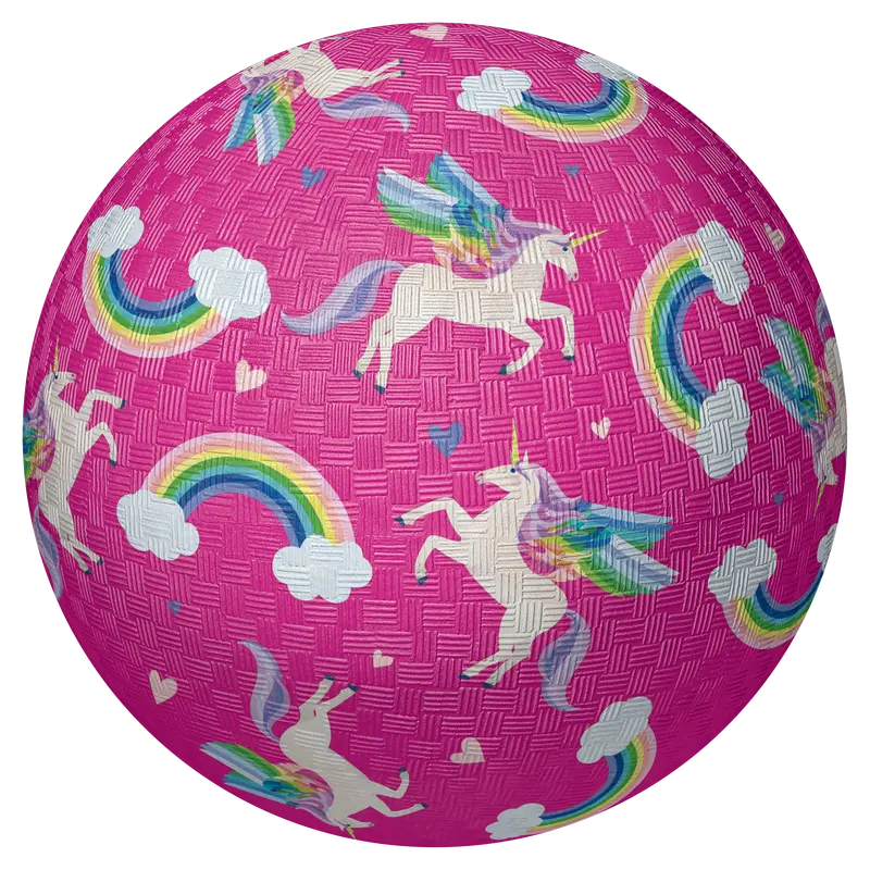7-Inch Soft Play Ball – Sparkling Unicorn Rainbow Design