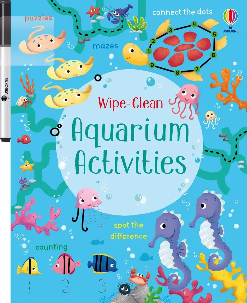 Aquarium-Themed Wipe-Clean Activity Book