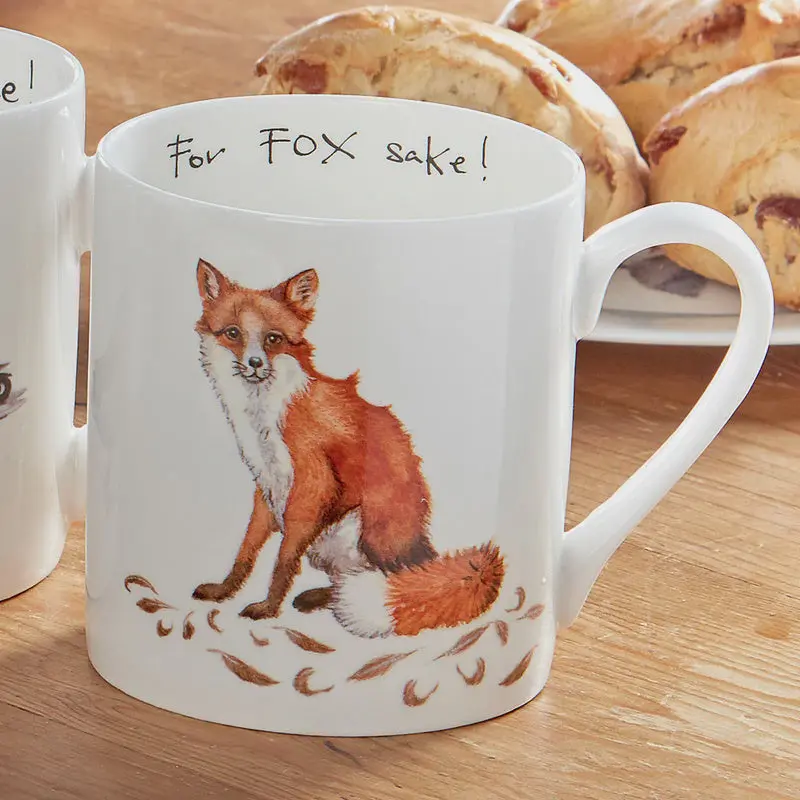 At Home in the Country Fine Bone China Mugs – Countryside Motif Series