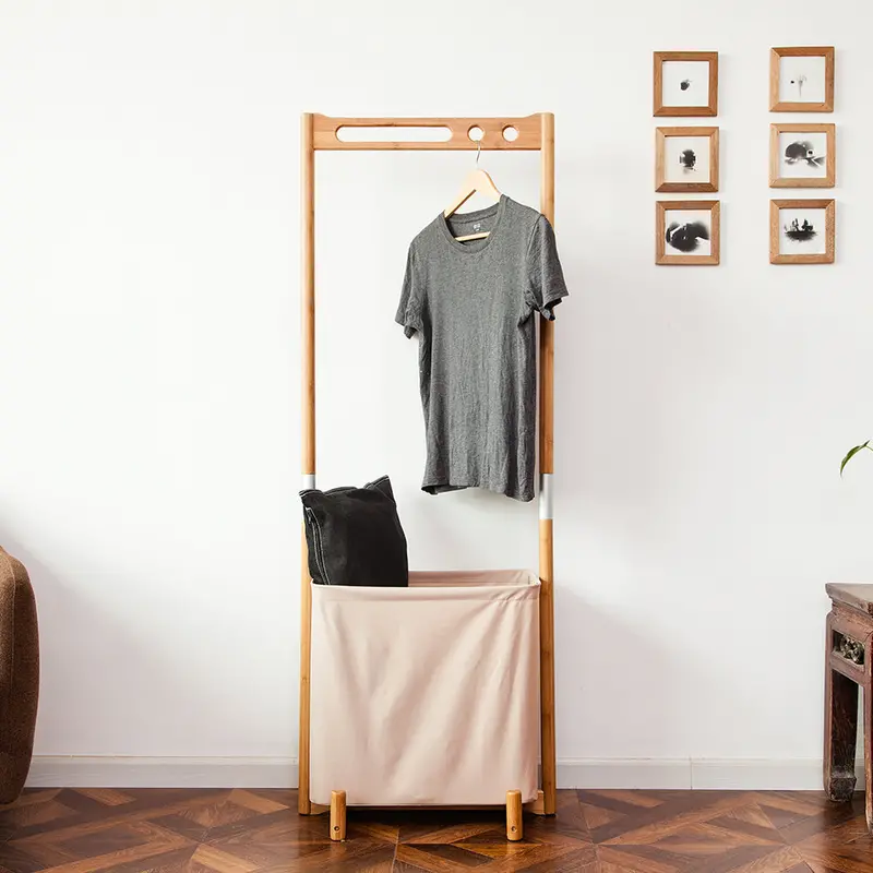 Bamboo Multi-Use Garment Rack for Clothes, Towels, and Accessories