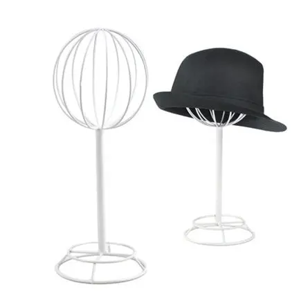 Black Metal Hat Display Stand for Retail or Home Use