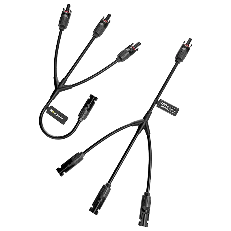 BougeRV 1-to-3 Parallel Solar Panel Cable Connector Kit