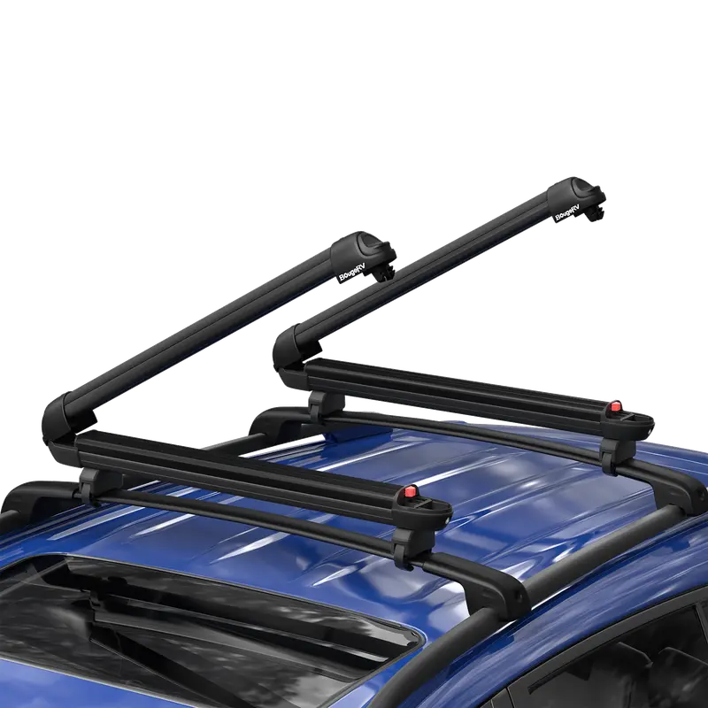 BougeRV 28-Inch Anti-Theft Ski & Snowboard Carrier – Locking Mount System
