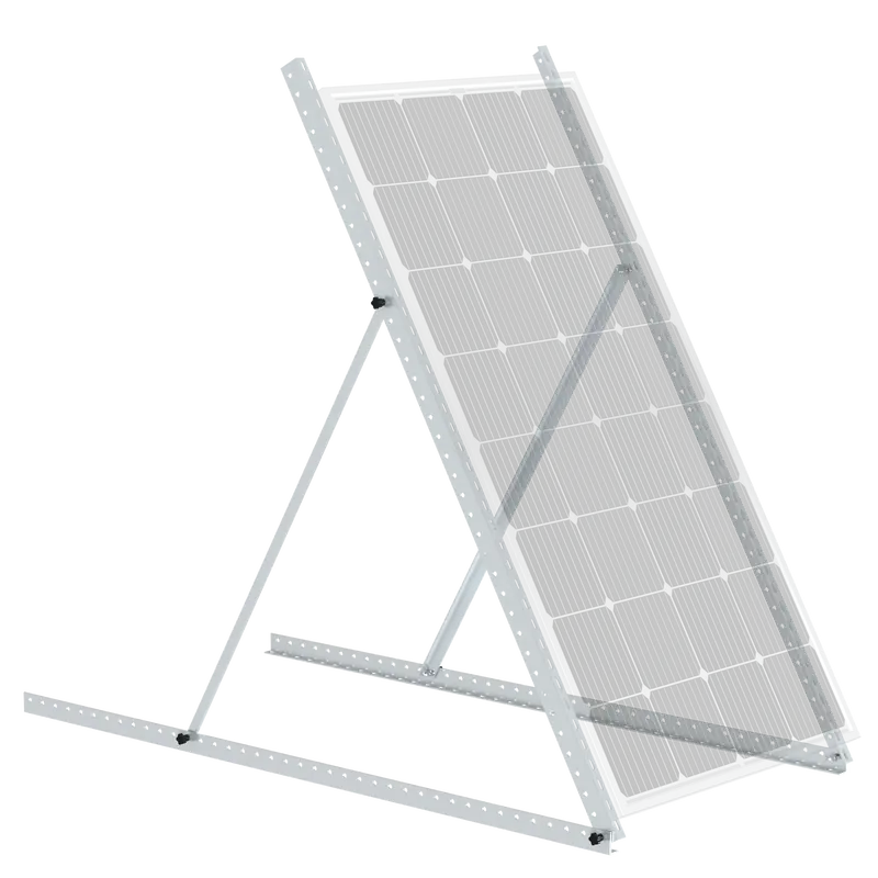 BougeRV 58-Inch Adjustable Solar Tilt Mount – Foldable Legs, Heavy-Duty Brackets