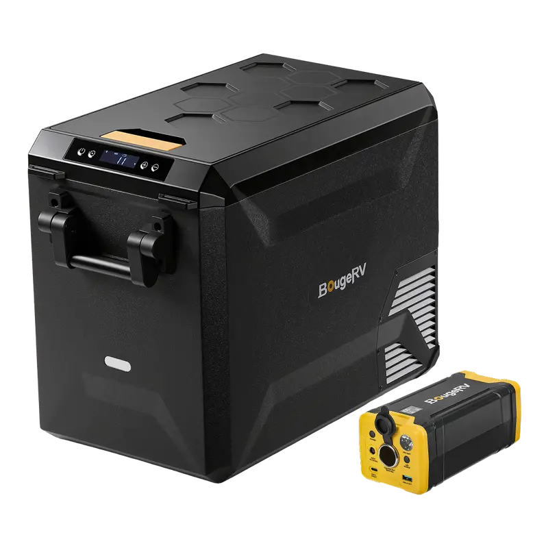 BougeRV ASPEN S50 50-Quart 12V Portable Fridge with Integrated 277Wh Battery