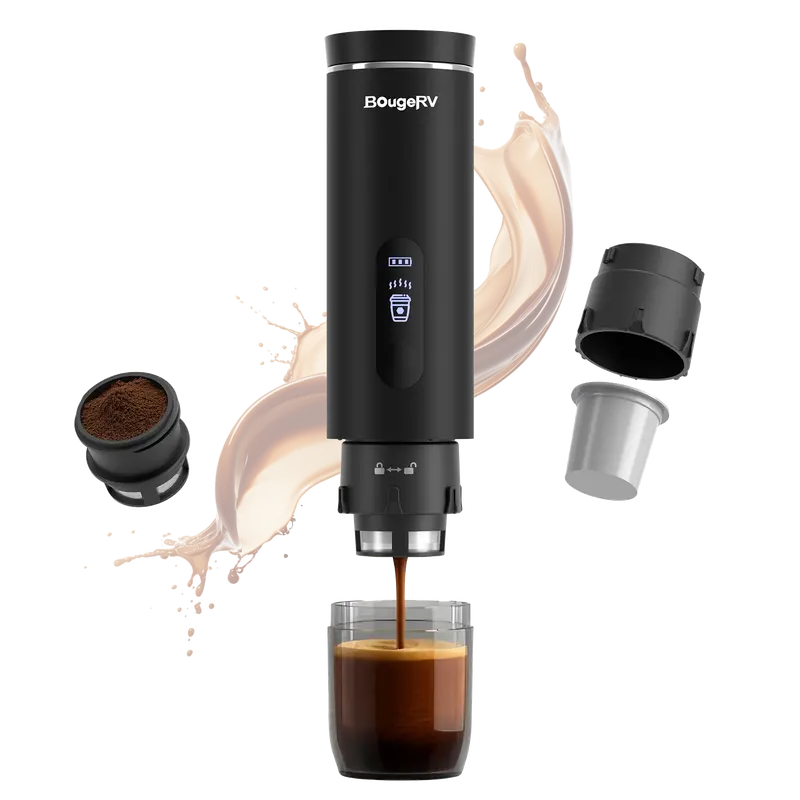 BougeRV Cordless Self-Heating Coffee Maker – K-Cup Compatible, Portable Design