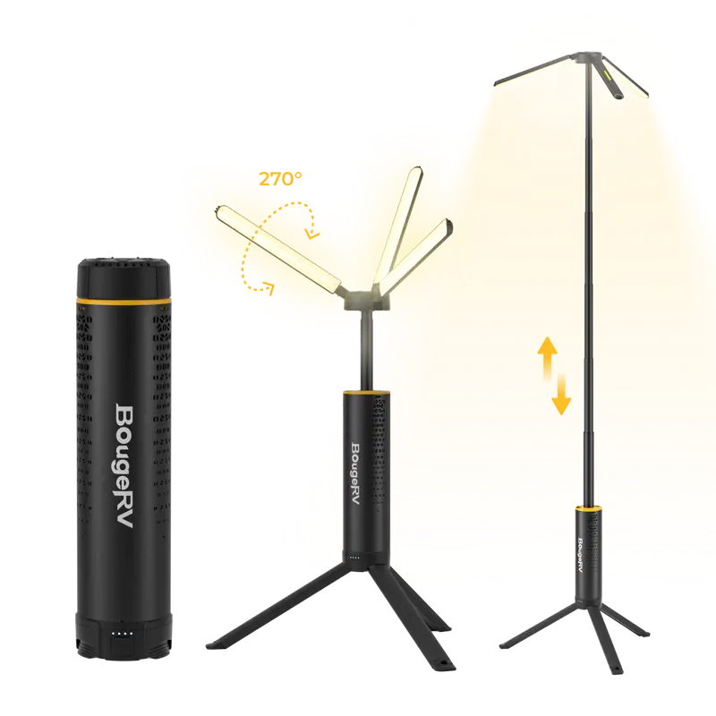 BougeRV T1 Telescopic Camping Light – Portable, Extendable LED Lantern with Adjustable Brightness