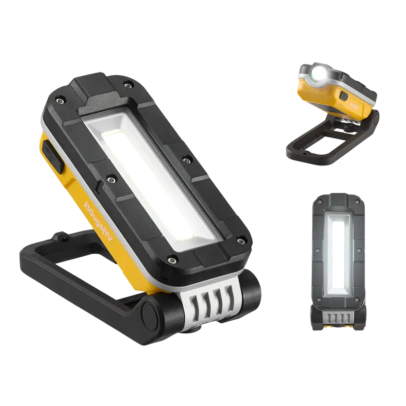 BougeRV WL01 Standard Rechargeable Work Light – Versatile 180° Articulating Design