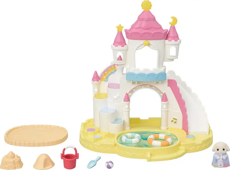 Calico Critters Nursery Sandbox Pool – Playset with Water & Sand Features