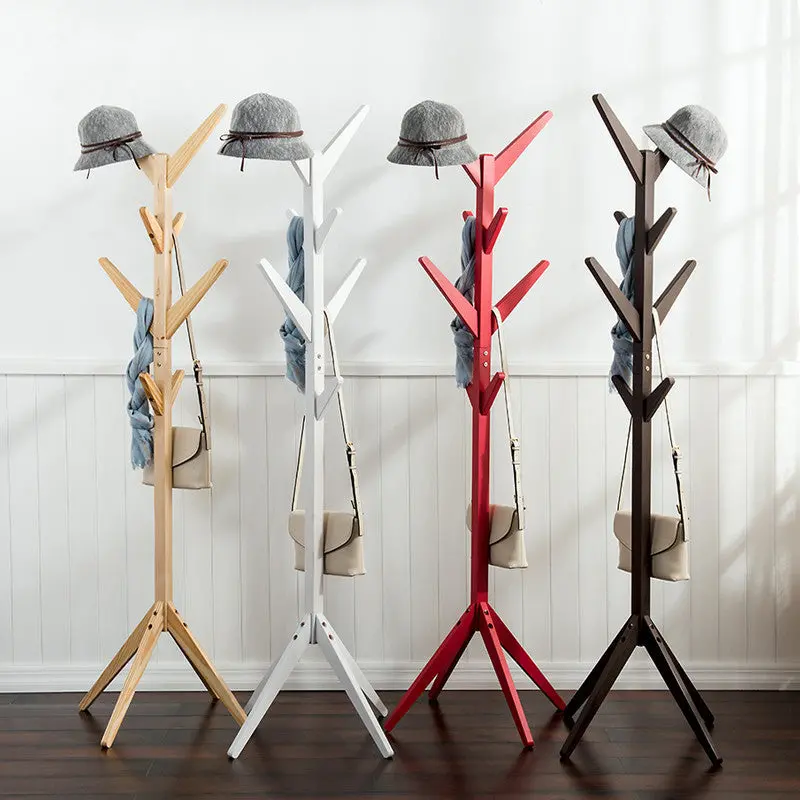 Color-Adaptable 8-Hook Modern Clothes Tree
