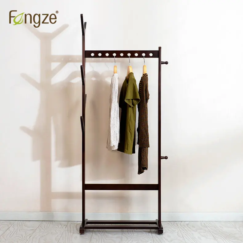 Contemporary Solid Wood Clothing Stand – Clean-Line Freestanding Rack