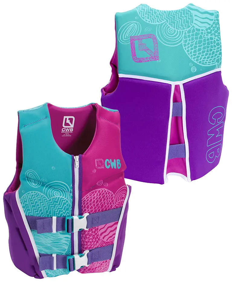 CWB Youth Girls Life Vest – Growing-Sized, High-Visibility Safety Vest