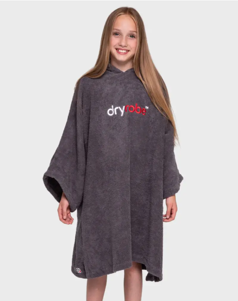 Dryrobe Kids Organic Towel Changing Robe – Slate Grey