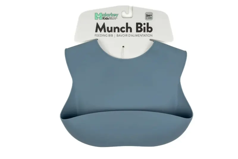 Earth Blue Munch Bib for Drooling Babies