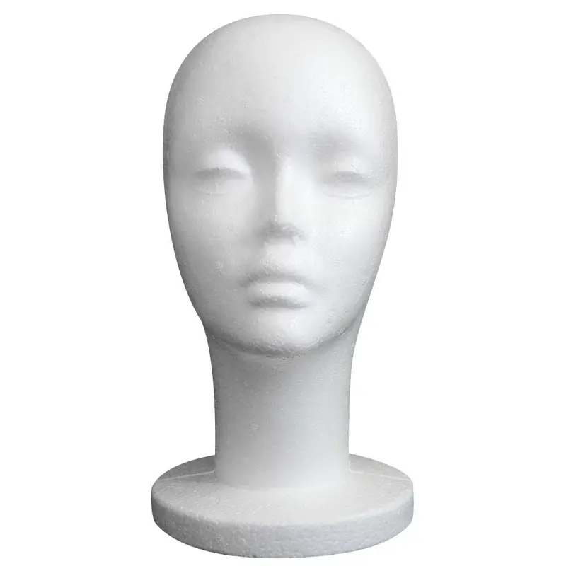 Female Foam Mannequin Head – Wig, Hair & Eyewear Display Stand