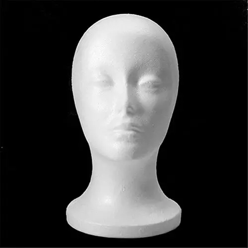 Female Styrofoam Display Head for Hair or Fashion Styling