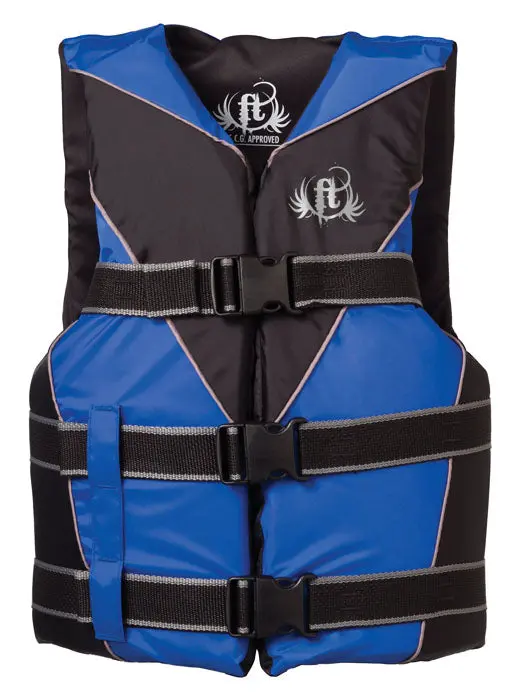 Full Throttle Teen Water Ski Life Vest – Blue/Black