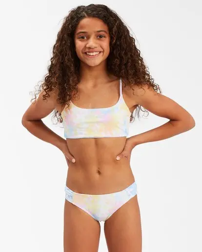 Girls’ On a Rainbow Rev Mini Crop Top and Bikini Bottom Set