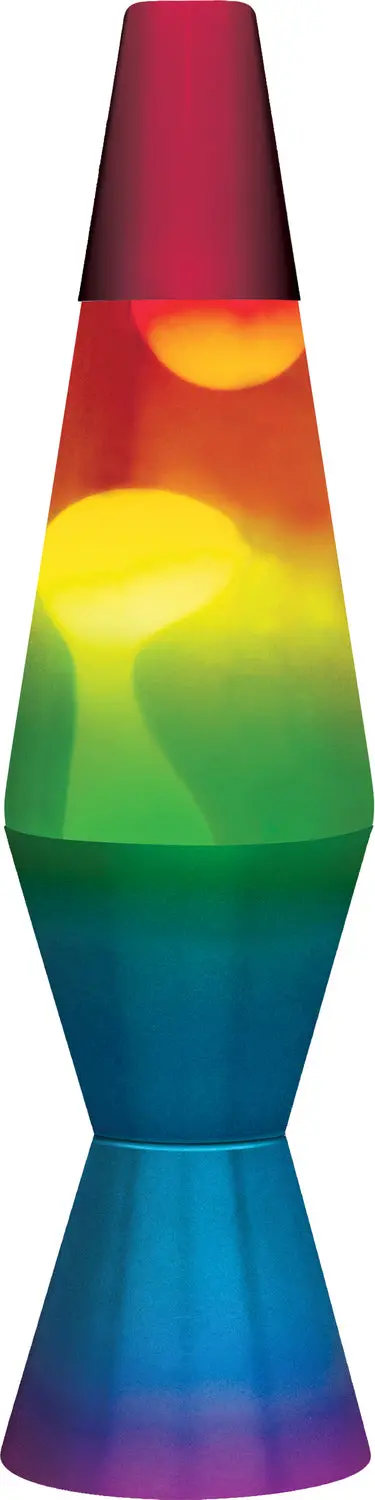 Glowing Rainbow Lava Lamp Desk Decor