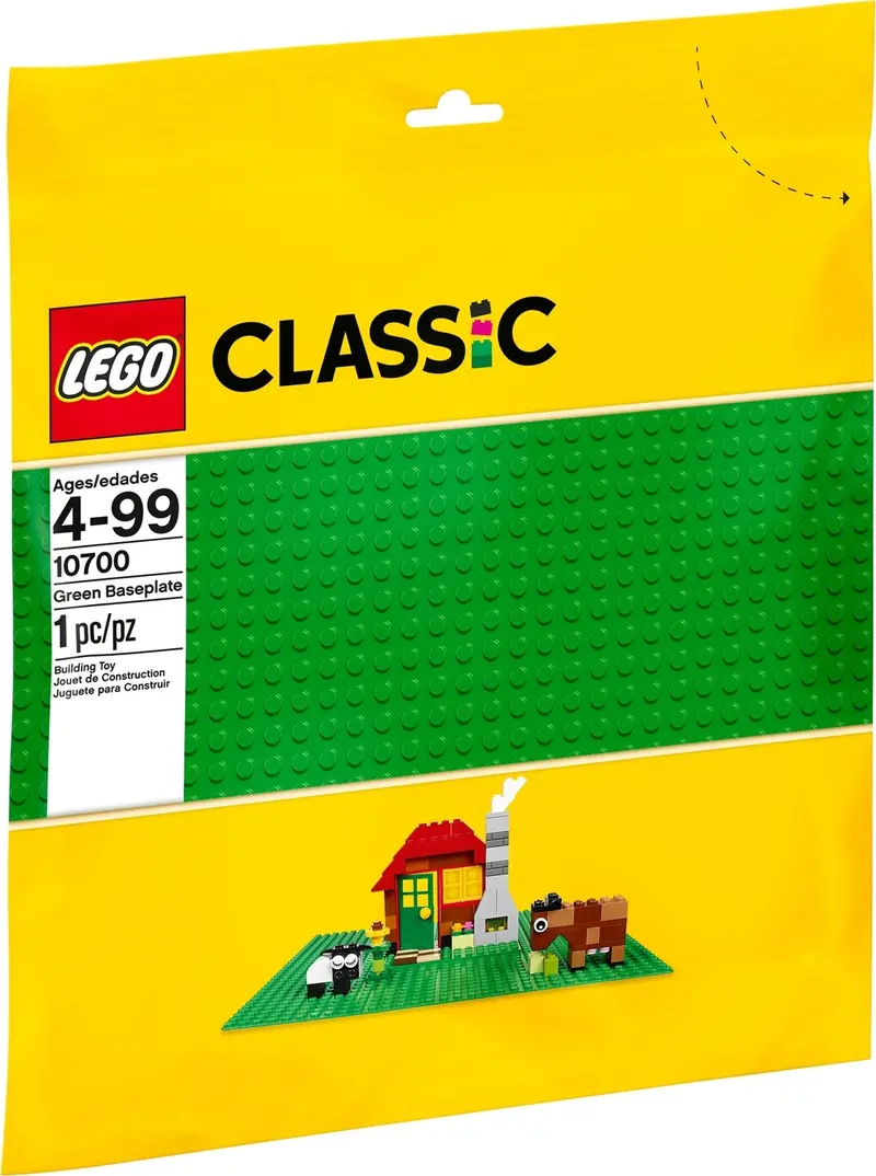 Green LEGO Classic Building Baseplate for Creative Play