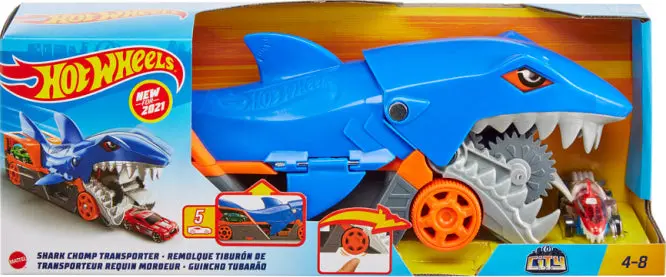 Hot Wheels Shark Chomp Vehicle Transporter