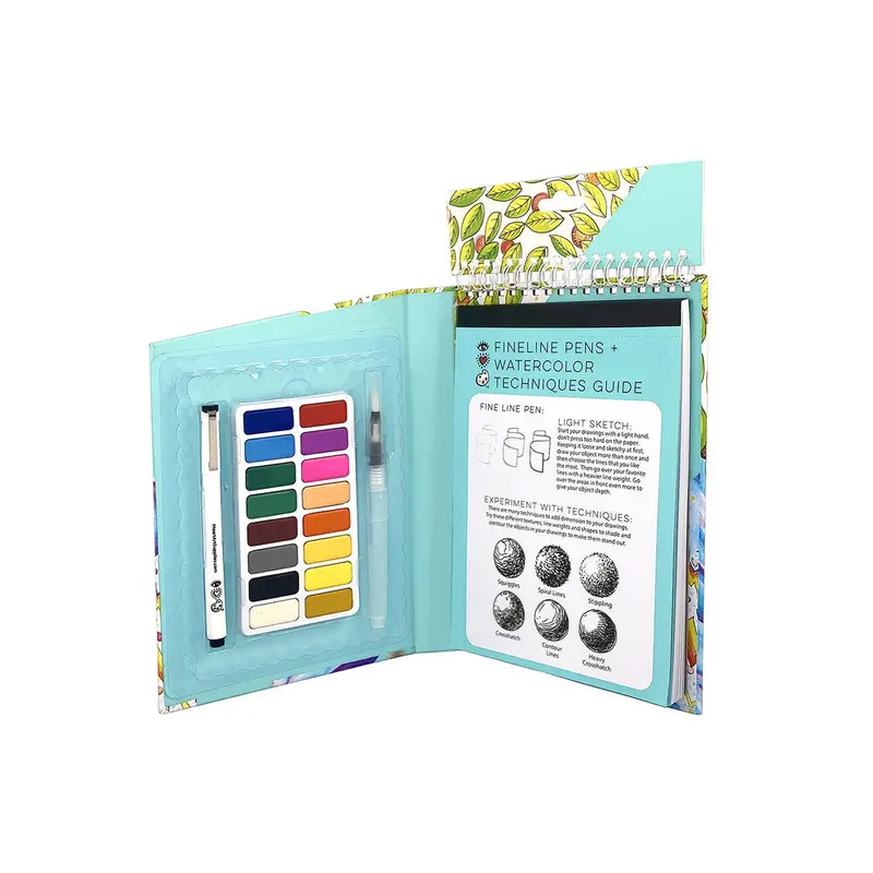 iHeart Art Travel Art Set – Portable Watercolor & Dual-Tip Marker Kit