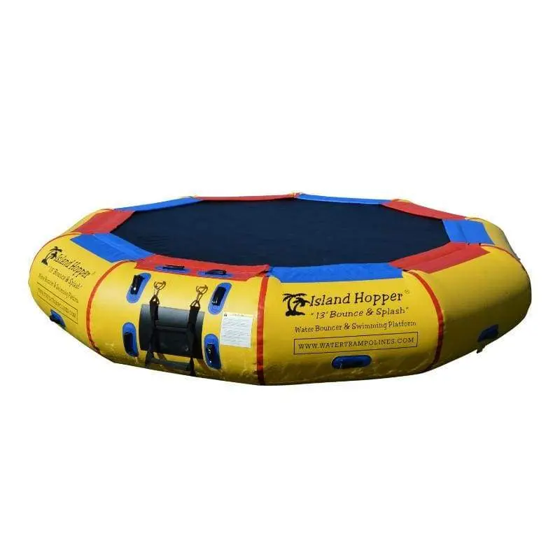 Island Hopper 13-Foot Bounce-N-Splash Water Bouncer – Padded Wet/Dry Inflatable Play Unit