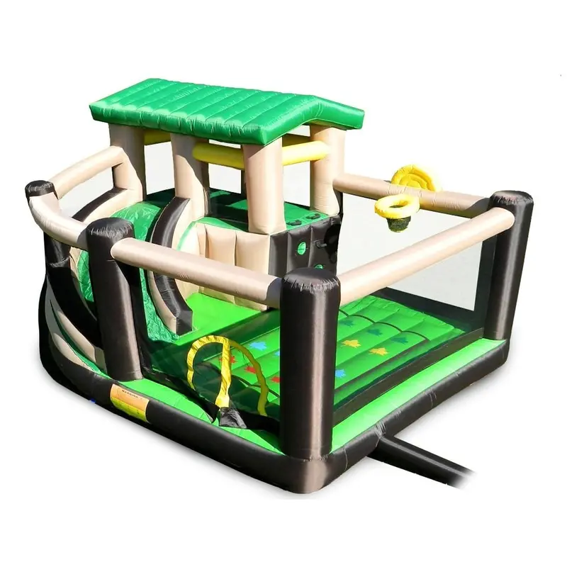 Island Hopper All-Sport Bounce House Fort – Dual-Level, 6-Game Play Center