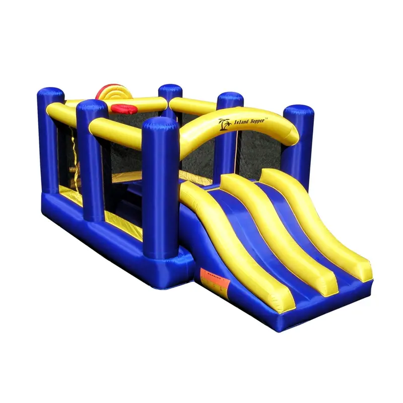 Island Hopper Racing Slide and Slam Bounce House – Inflatable Combo Play Center