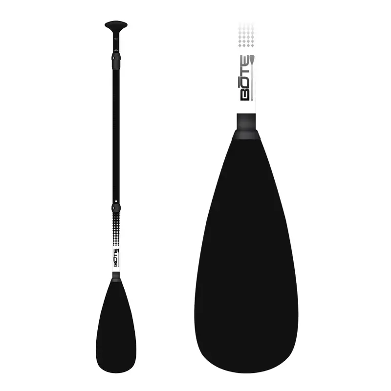 Kids’ Fiberglass SUP Paddle – 3-Piece Adjustable, Black
