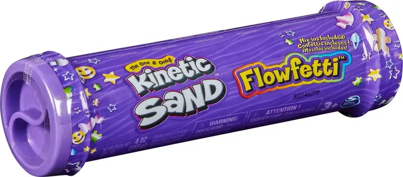 Kinetic Sand Flowfetti – 4-Ounce Glitter-Infused Sensory Play Sand