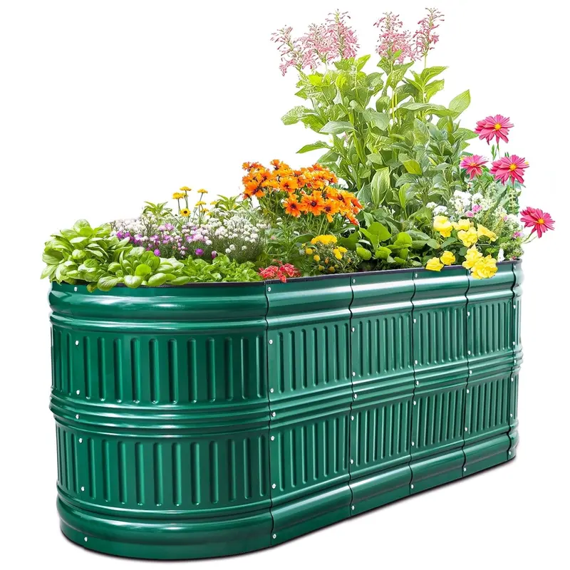 KING BIRD 6’x2’x2′ Dual-Use Raised Garden Bed – Elevated Steel Planter for Patio, Balcony & Indoor Gardening
