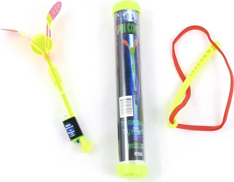 LED-Powered Slingshot Helicopter Toy – Indoor Flying Fun