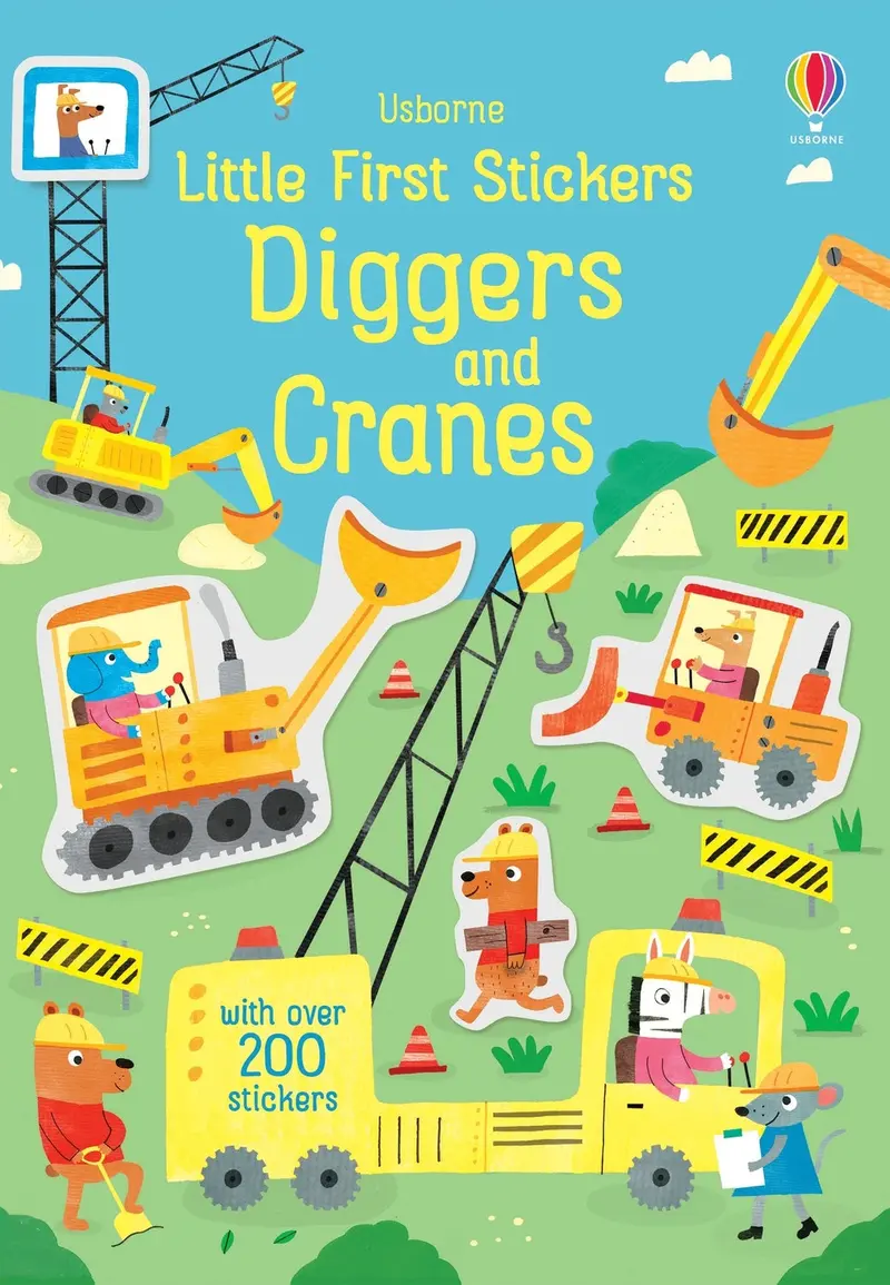 Little First Stickers: Construction Vehicles – Diggers & Cranes