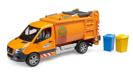 MB Sprinter Garbage Truck Toy with Removable Recycling Cans