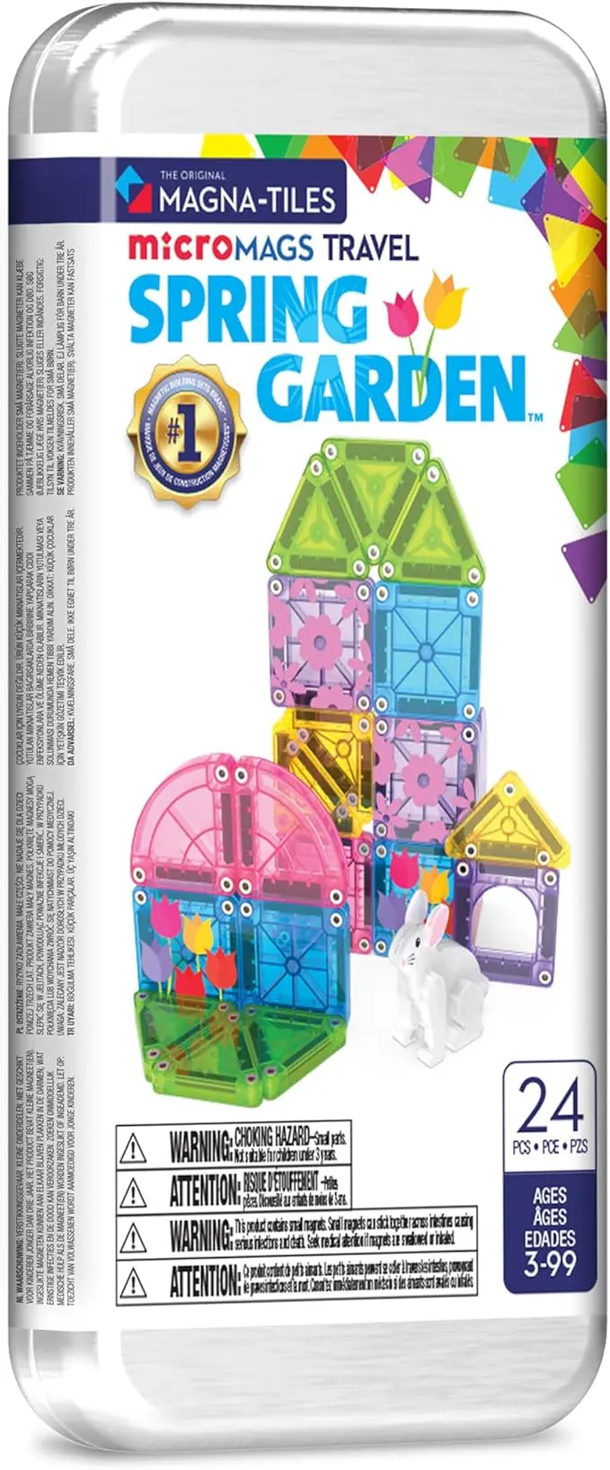 microMAGS Spring Garden Travel Set – 24-Piece Portable Magnetic Kit