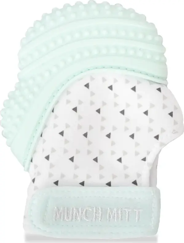 Mint Green Triangle Munch Mitt for Infants