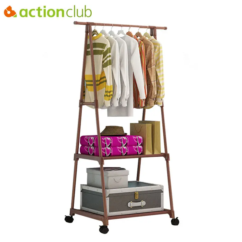 Mobile Stainless Steel Clothing Rail with Smooth-Rolling Casters