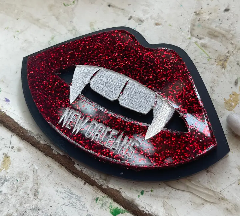 New Orleans Vampire-Themed Refrigerator Magnet