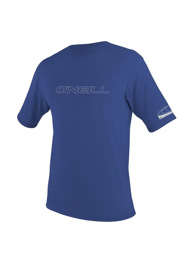 O’Neill Basic Skins Short-Sleeve Rash Vest Sun Shirt – Pacific Blue