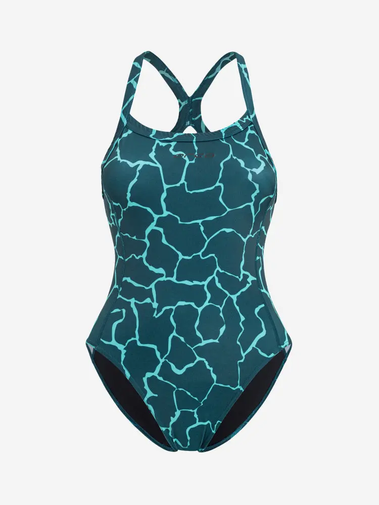 Orca Core Women’s Minimalist Swimsuit – Dark Green, Thin-Strap Cut