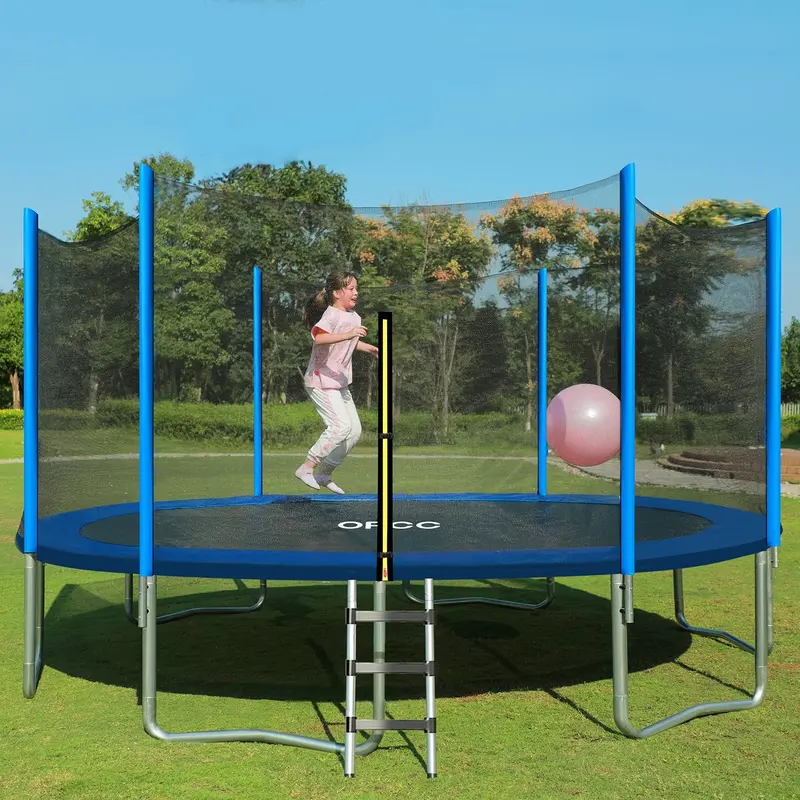 ORCC Family-Friendly Backyard Trampoline – 8–16FT Safe Bounce Models with Enclosure & Ladder Support