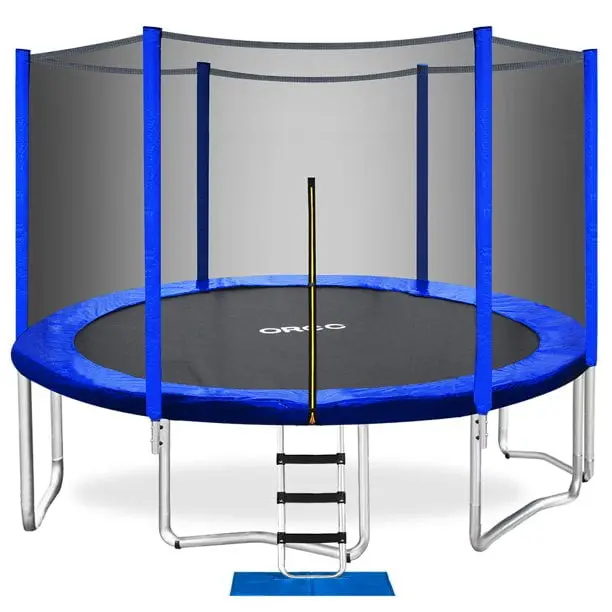 ORCC Heavy-Duty 8–16FT Trampoline – 450LB Capacity with Enclosure Net, Ladder & Weather-Resistant Rain Cover