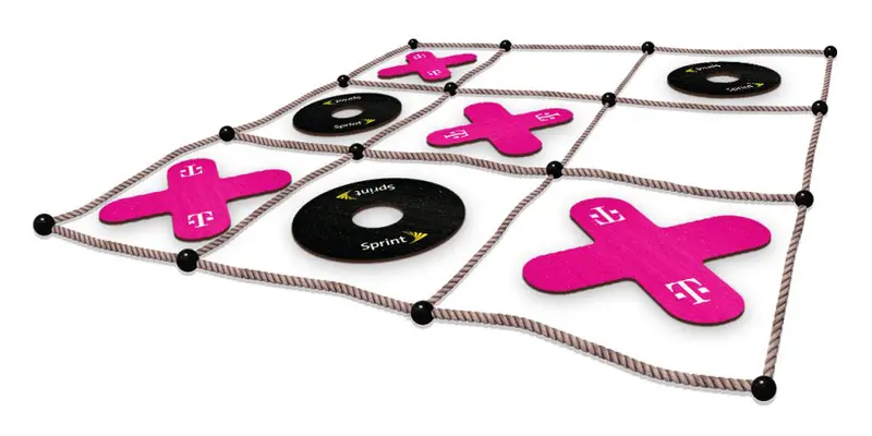 Oversized Outdoor Tic-Tac-Toe Game with Branded Components