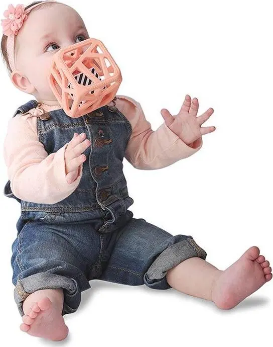 Peachy Pink Chew Cube for Sensory Play