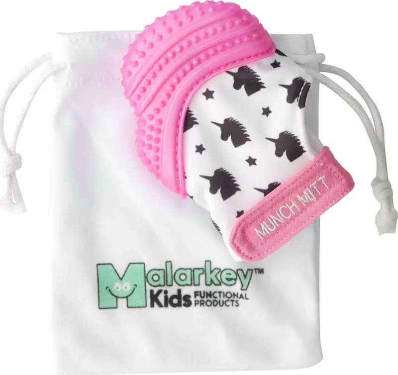 Pink Unicorn Munch Mitt Teether