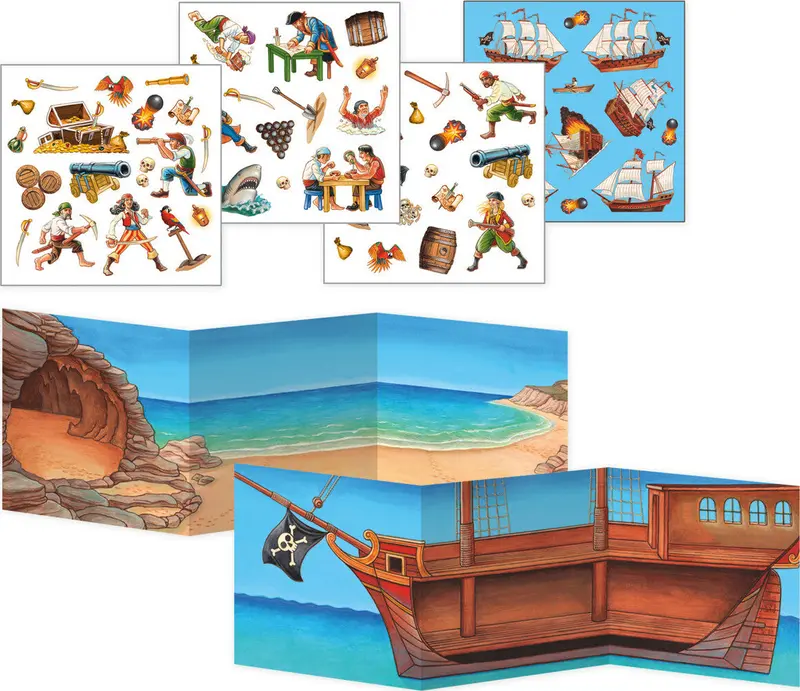 Pirate Adventure Reusable Canvas Tote Bag